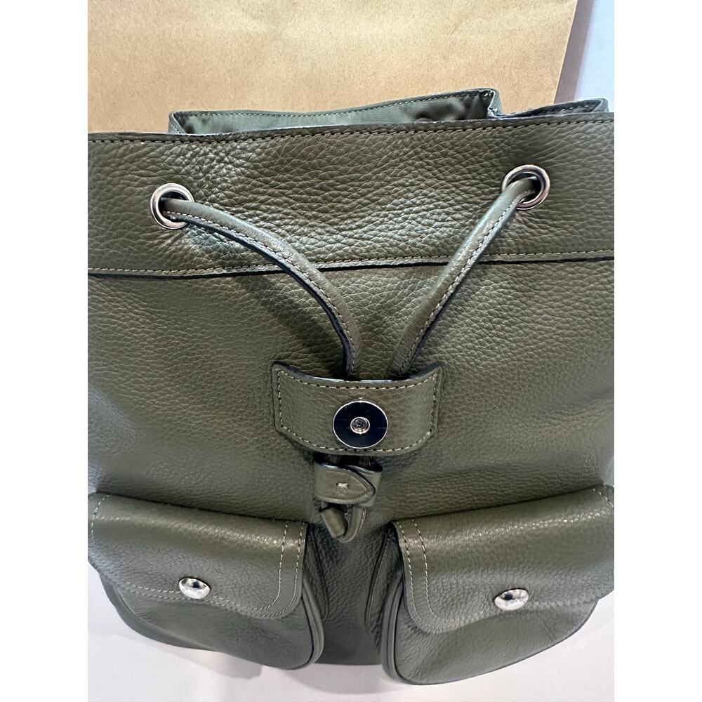 Coach Pennie Backpack 6145 Surplus Olive Green Pebbled Leather Original Tag - Picture 6 of 16
